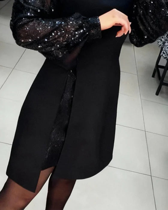 Sukienka Aurora | elegancka sukienka z bufiastymi rękawami