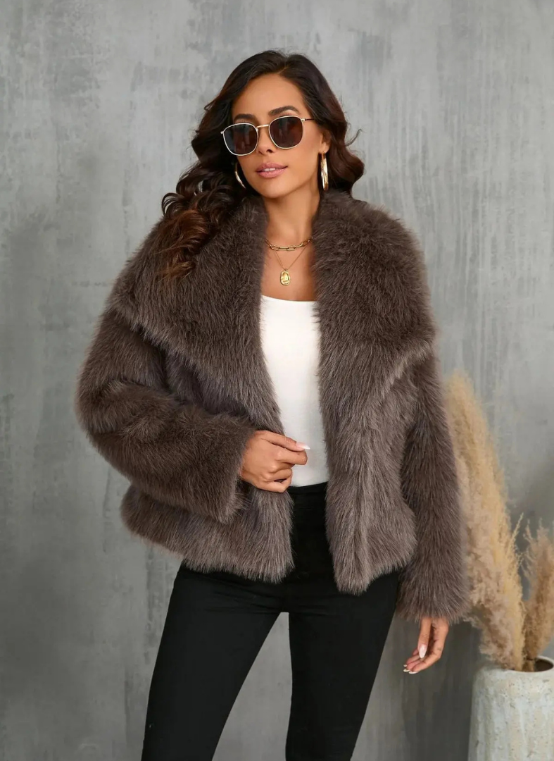 Vevina™ | Zimowa Kurtka z Sztucznym Futrem