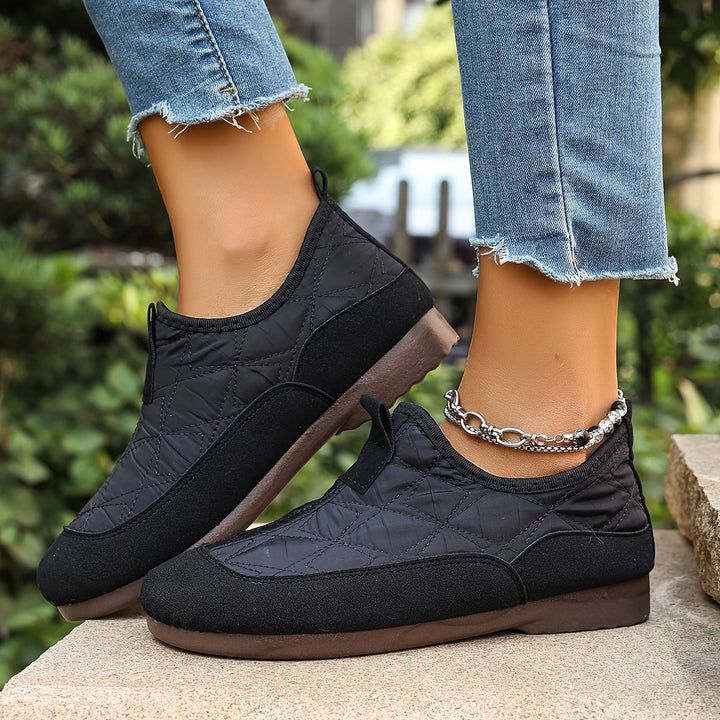 Lena™ | Pikowane Ocieplane Półbuty Domowe i Zewnętrzne