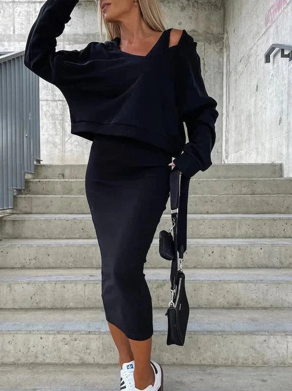 Sabrina - Elegant Dress with Sweater