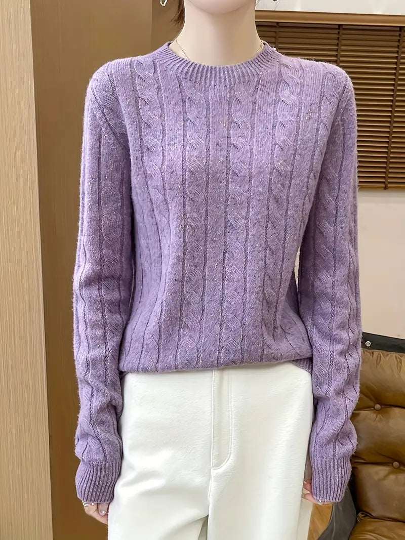 Alice™ Klasyczny sweter z splotem