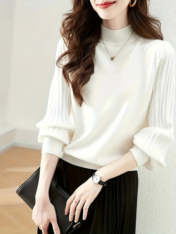 Charlotte™ Elegancki Sweter Damski z Żebrowanymi Rękawami