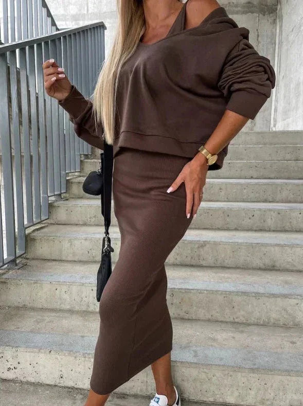 Sabrina - Elegant Dress with Sweater