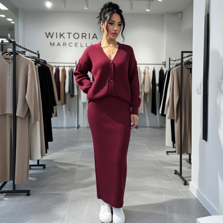 Marcelli Élégance| Prążkowany komplet premium