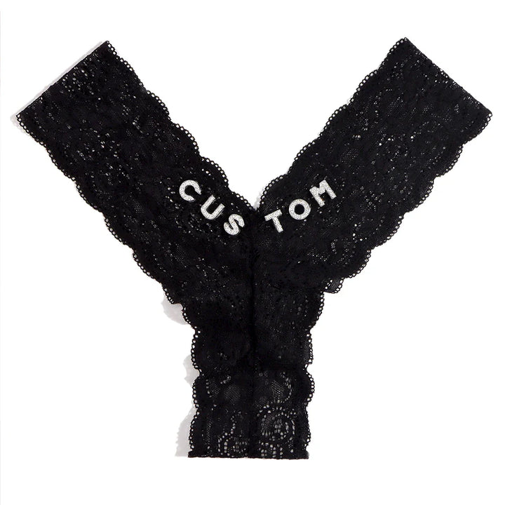 Personalizowane koronkowe stringi