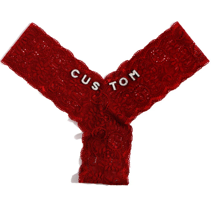 Personalizowane koronkowe stringi